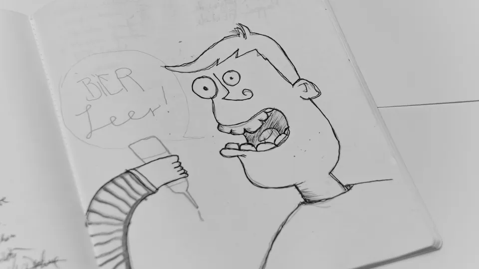 illustration bier leer
