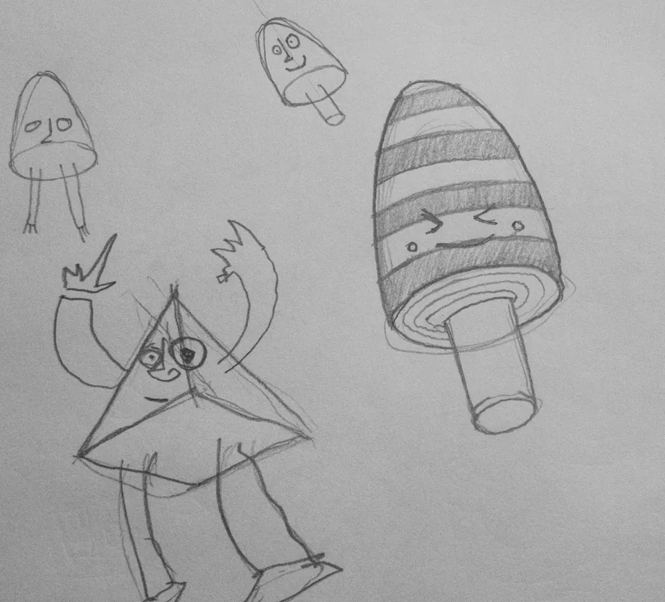 Illustration fröhliches Eis