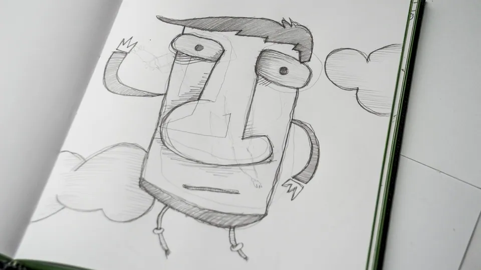 Illustration High above the clouds